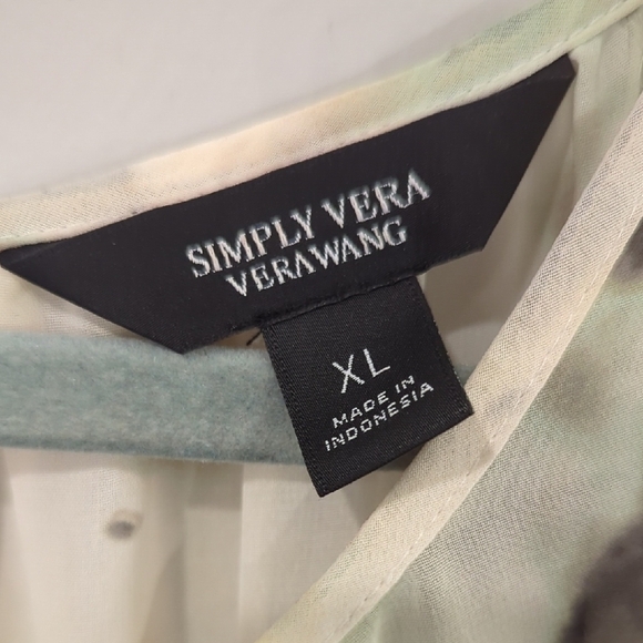 Simply Vera Vera Wang Sundress size XL Watercolor Floral - Picture 2 of 7